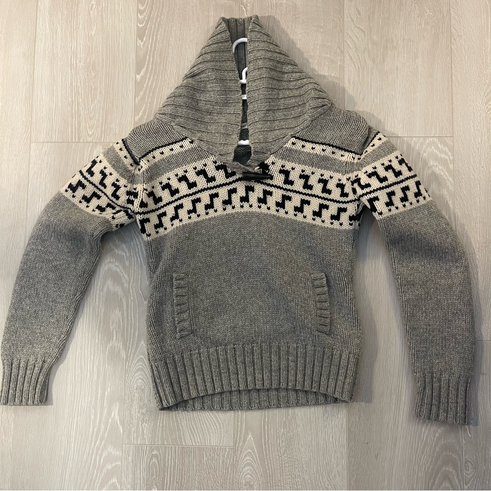 TNA Cream and Tan Crew Neck Sweater Cozy Knit - Picture 1 of 5